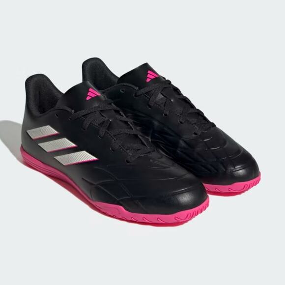 ADIDAS Mens Copa Pure.4 Indoor Football Boots Black Pink White Size US 8.5 FR 42 - Picture 1 of 12